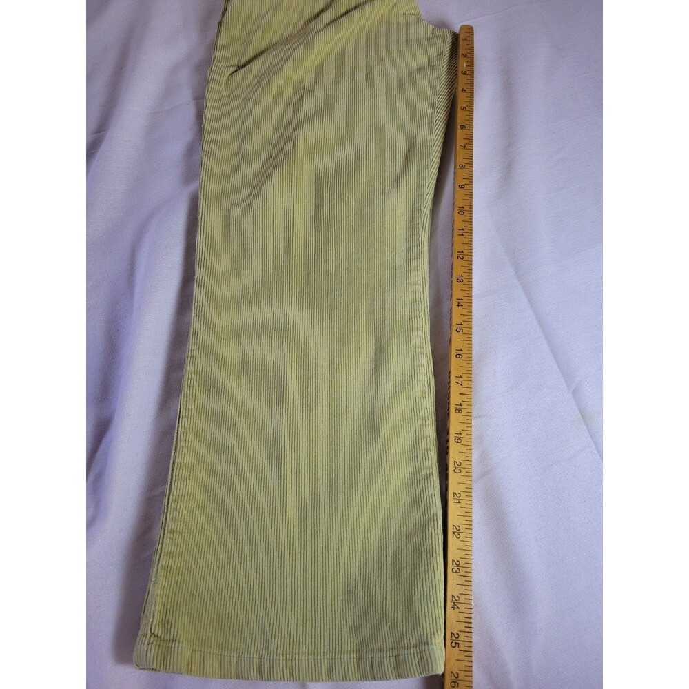 Chadwicks Straight Leg Stretch Cotton Corduroy Pants 12 Petite Powder Green - Picture 7 of 9